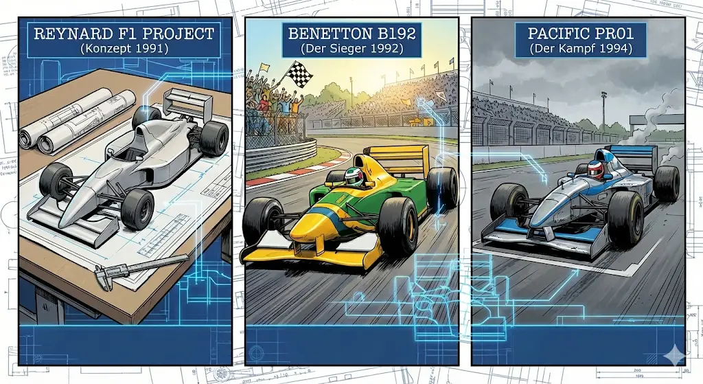 Die Verborgene Geschichte: Reynard F1, Benettons Evolution und die Verwandtschaft zum Pacific PR01